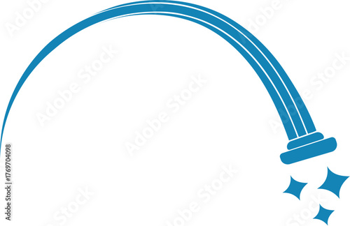 Blue  Squeegee with Cleaning Sparkle Icon