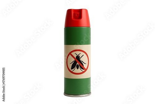 Insect repellent spray can isolated on black background representing mosquito control protection pesticide and outdoor safety product design for health and household pest management concept