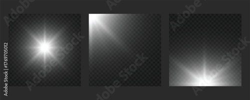 Vector transparent sunlight special lens flash light effect.front sun lens flash. Vector blur in the light of radiance. Element of decor.	
