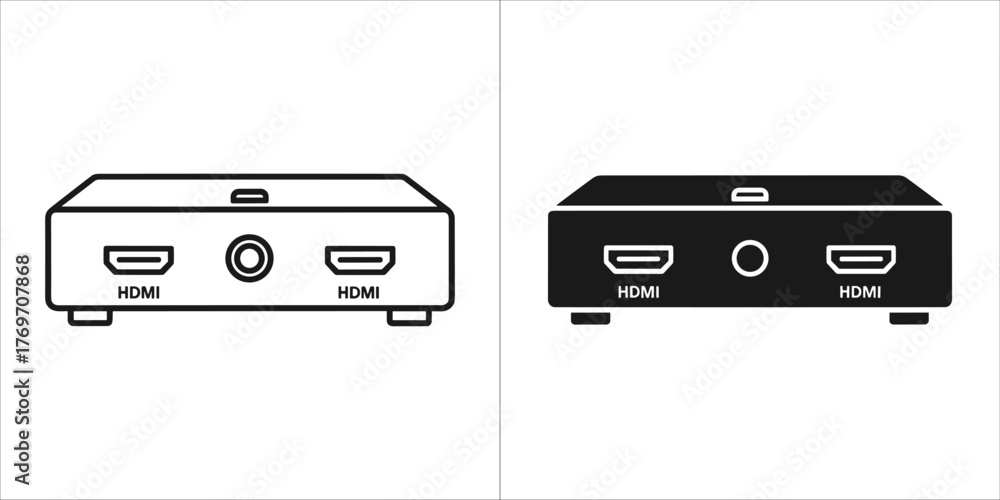 Fototapeta premium Illustration of a hdmi splitter