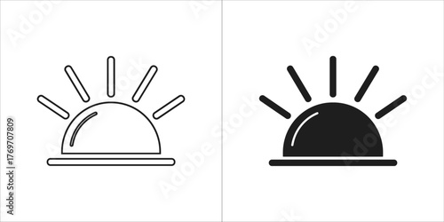 Illustration of a rising sun