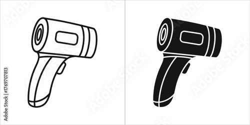 Illustration of a noncontact thermometer