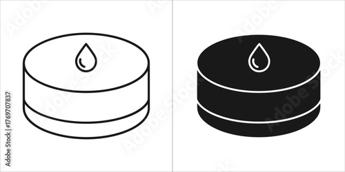 Illustration of a wax warmer with a drop of wax