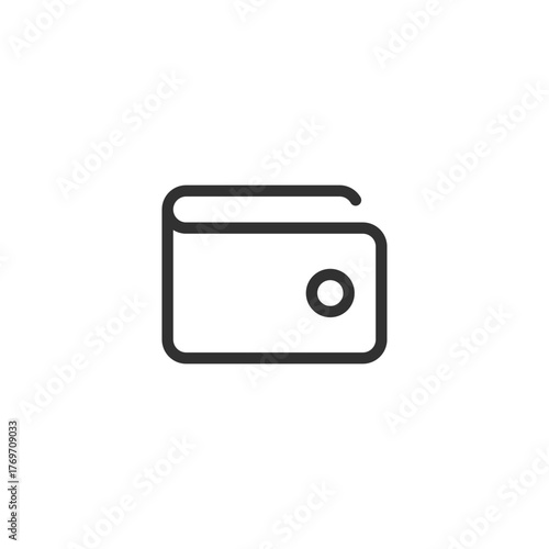 Wallet, linear icon. Personal finance and money storage. Line with editable stroke.