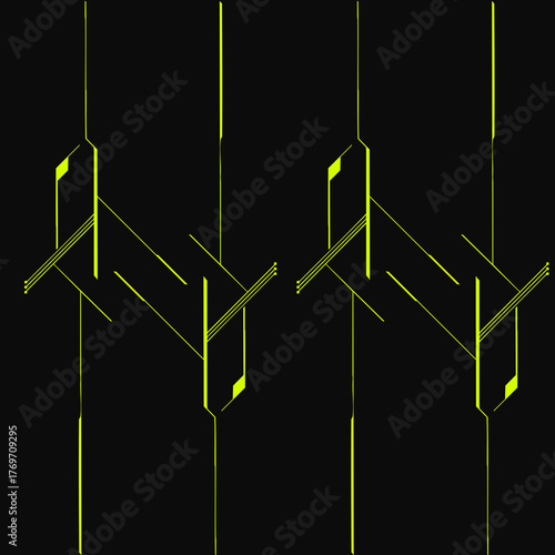 Digital Tech Lines Composition / Digitale Tech-Linien-Komposition / Composición digital de líneas tecnológicas