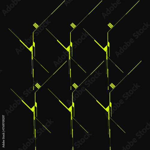 Digital Tech Lines Composition / Digitale Tech-Linien-Komposition / Composición digital de líneas tecnológicas