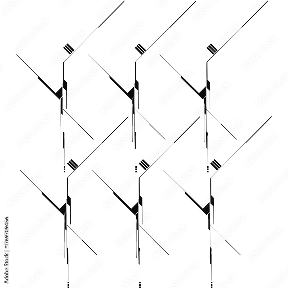 Digital Tech Lines Composition / Digitale Tech-Linien-Komposition / Composición digital de líneas tecnológicas