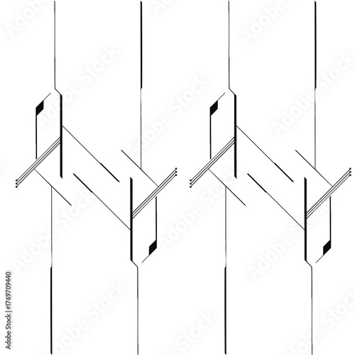 Digital Tech Lines Composition / Digitale Tech-Linien-Komposition / Composición digital de líneas tecnológicas