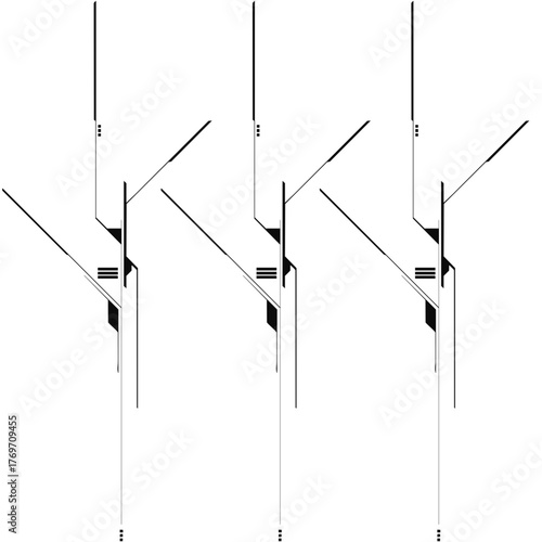 Digital Tech Lines Composition / Digitale Tech-Linien-Komposition / Composición digital de líneas tecnológicas