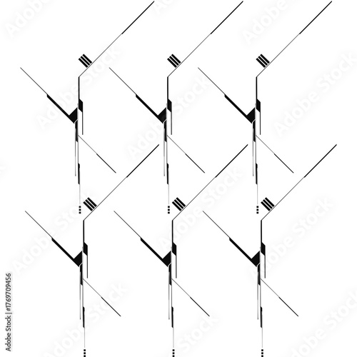 Digital Tech Lines Composition / Digitale Tech-Linien-Komposition / Composición digital de líneas tecnológicas