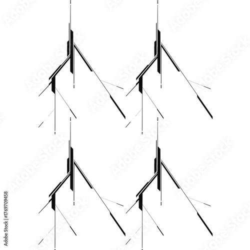 Digital Tech Lines Composition / Digitale Tech-Linien-Komposition / Composición digital de líneas tecnológicas