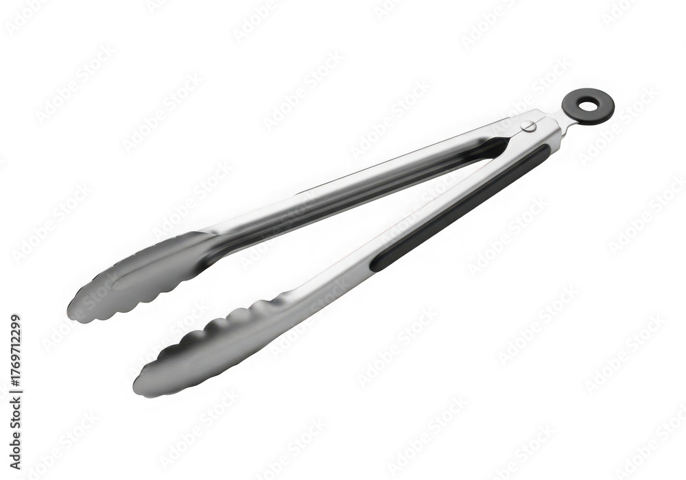 Fototapeta premium Kitchen tongs for serving food isolated on transparent background