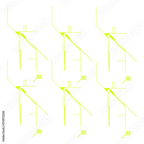 Digital Tech Lines Composition / Digitale Tech-Linien-Komposition / Composición digital de líneas tecnológicas