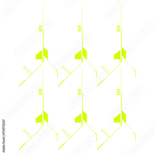 Digital Tech Lines Composition / Digitale Tech-Linien-Komposition / Composición digital de líneas tecnológicas