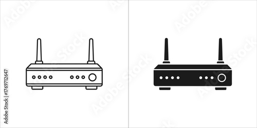 Classic computer monitor with abstract geometric polygonal 3d spiral model displayed, line art vector illustration.