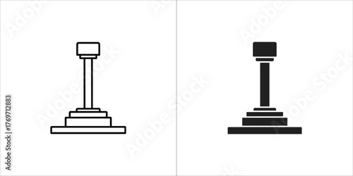 Outline coupon ticket icon with star heart symbols and various abstract elements for choices and restrictions