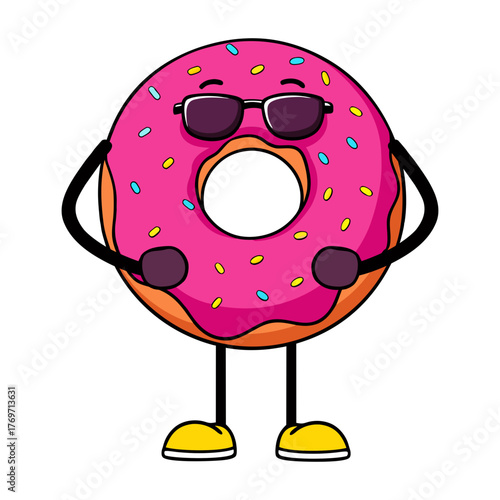donut with sunglasses winking