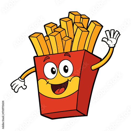 french fries vector illustration