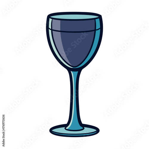 elegant crystal wine glass