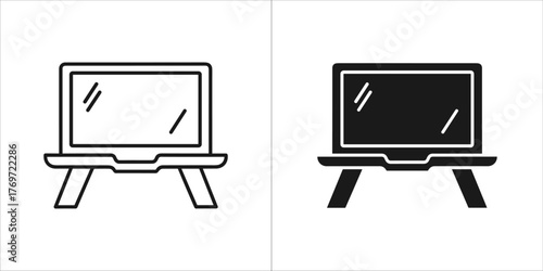 Modern laptop computer on a stand