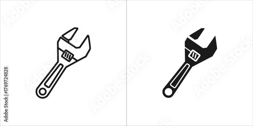 Adjustable wrench icon