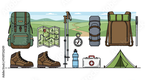 Hiking gear checklist essential equipment for backpacking adventure outdoors trekking supplies guide