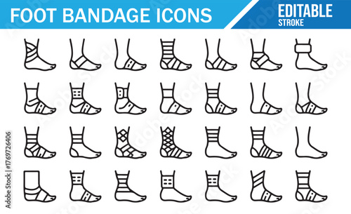 Orthopedic Care and Injury Recovery Vector Illustration Set