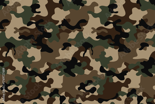 Army camouflage background modern dark military seamless pattern