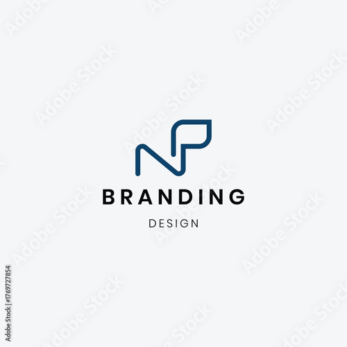 Branding Letter NP logo template