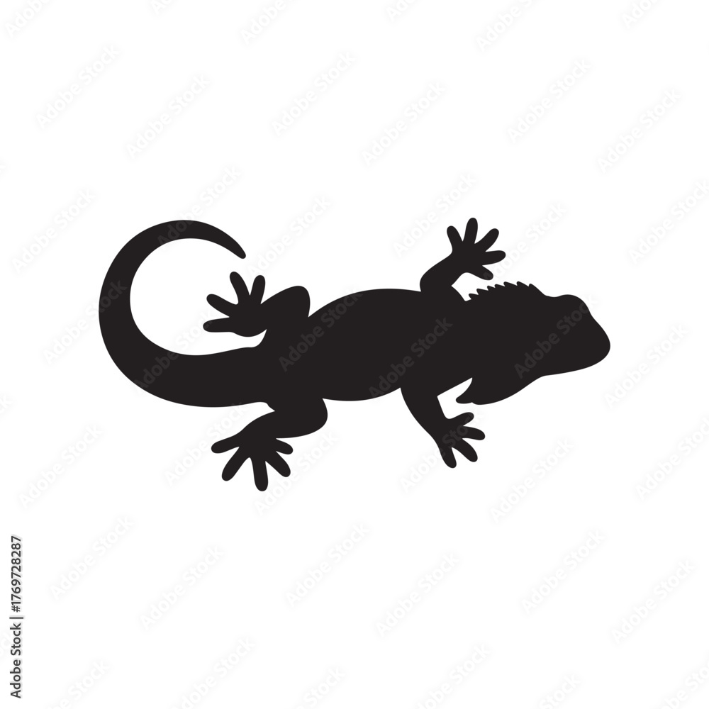 Naklejka premium Lizerd line art on white back ground