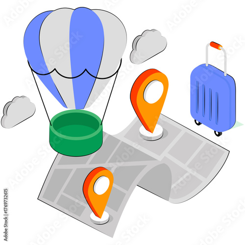 Premium download illustration of hot air balloon 