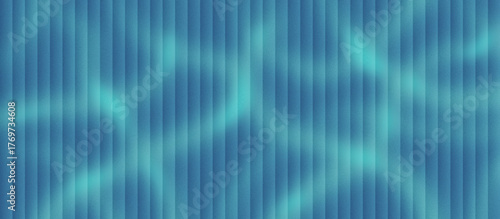 Cool blue backdrop with vertical ribbing and luminous waves, smooth gradient, banner ready, fine noise, graininess, grunge noise, website banner design, copy space