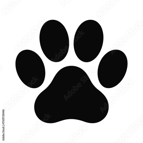 Paw print pet animal dog cat footprint symbol graphic