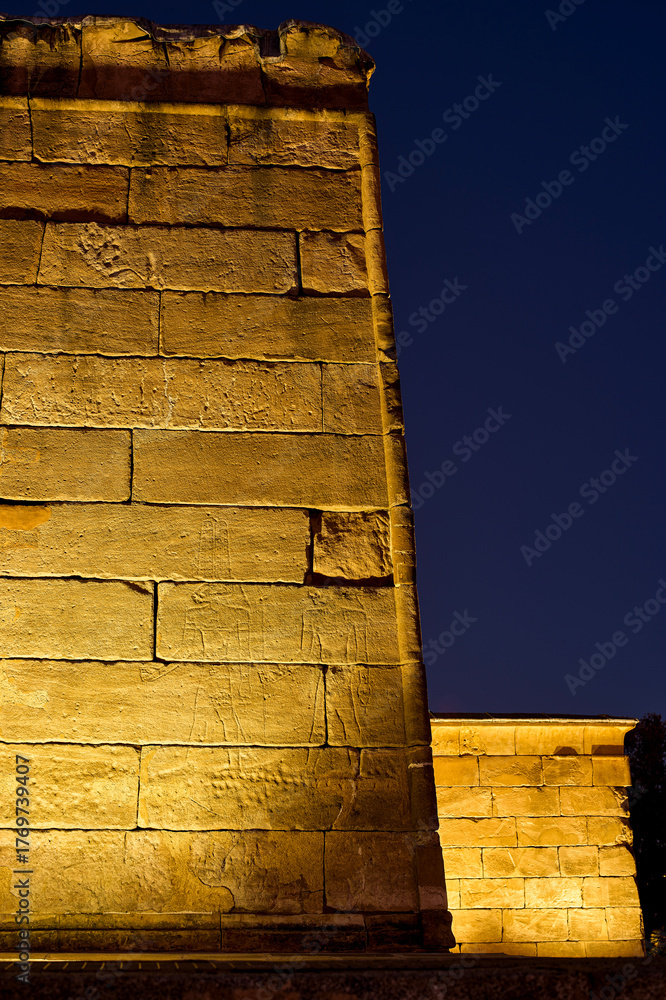 custom made wallpaper toronto digitalA sunk-relief depiction of the gods Amun of Debod and the lion god Maahes on the west facade of the Temple of Debod, with a mammisi in the background. Madrid, Spain.