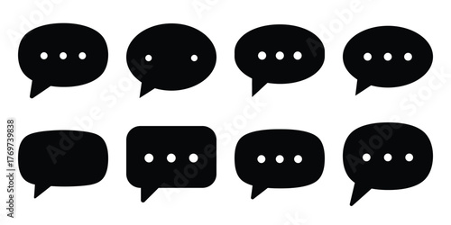 chat bubble minimal icon set