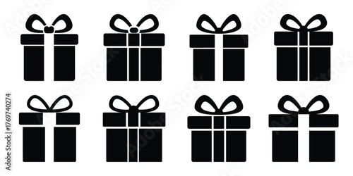 gift box minimal icon set