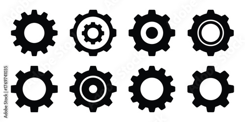 settings gear minimal icon set