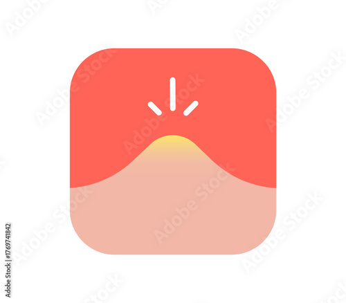 Allergy eczema skin inflamed zit app icon square shaped vector graphic illustration, pimple acne follicle pain sign symbol modern design, pustule redness dermatology health problem