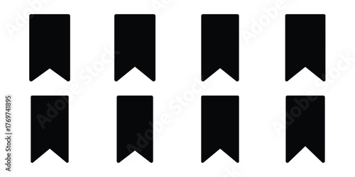 bookmark minimal silhouette icon set