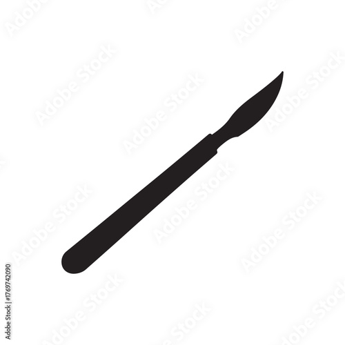 Medical scalpel Icon. Symbol isolated white background. vector illustration. color editable.
