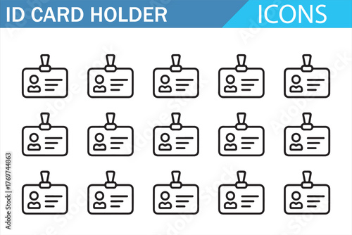 Modern Corporate Identity Icons — Office Badge Vector Pack
