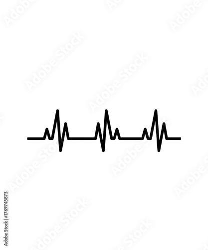 Electrocardiogram Heartbeat Line Trace