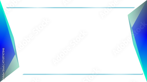 elegant certificate border. gradient geometric shape with blue hue