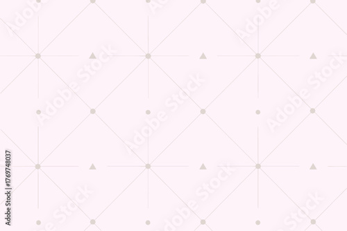 A subtle geometric diamond pattern on a soft light pink background, featuring delicate dotted intersections, creates an elegant and minimalist texture.
