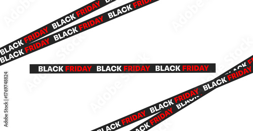 BLACK FRIDAY FAIXAS  BRANCO E VERMELHO 