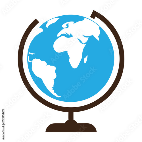 globe on white background