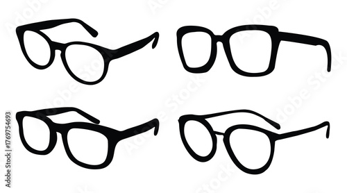 Black modern eye protection sunglasses frame package design