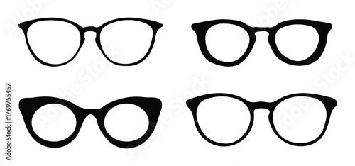 Black modern eye protection sunglasses frame package design