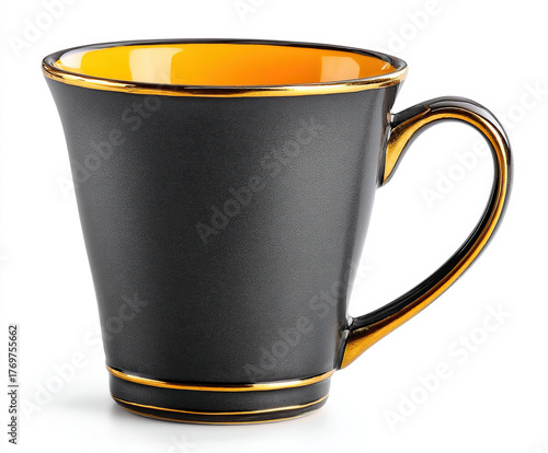 black mug isolated image