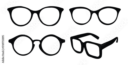 Black modern eye protection sunglasses frame package design